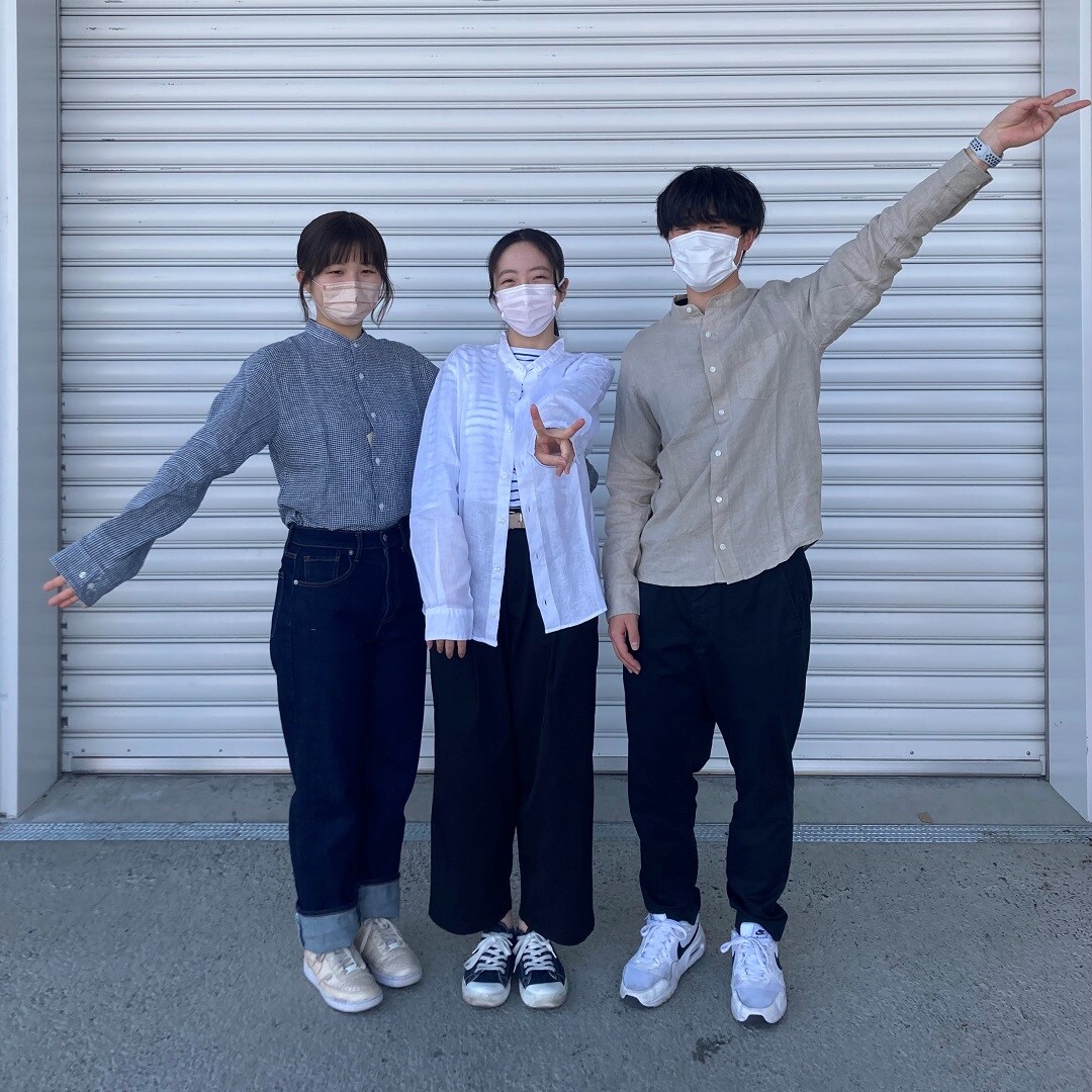 東武動物公園駅前】フレンチリネン洗いざらしスタンドカラーシャツ